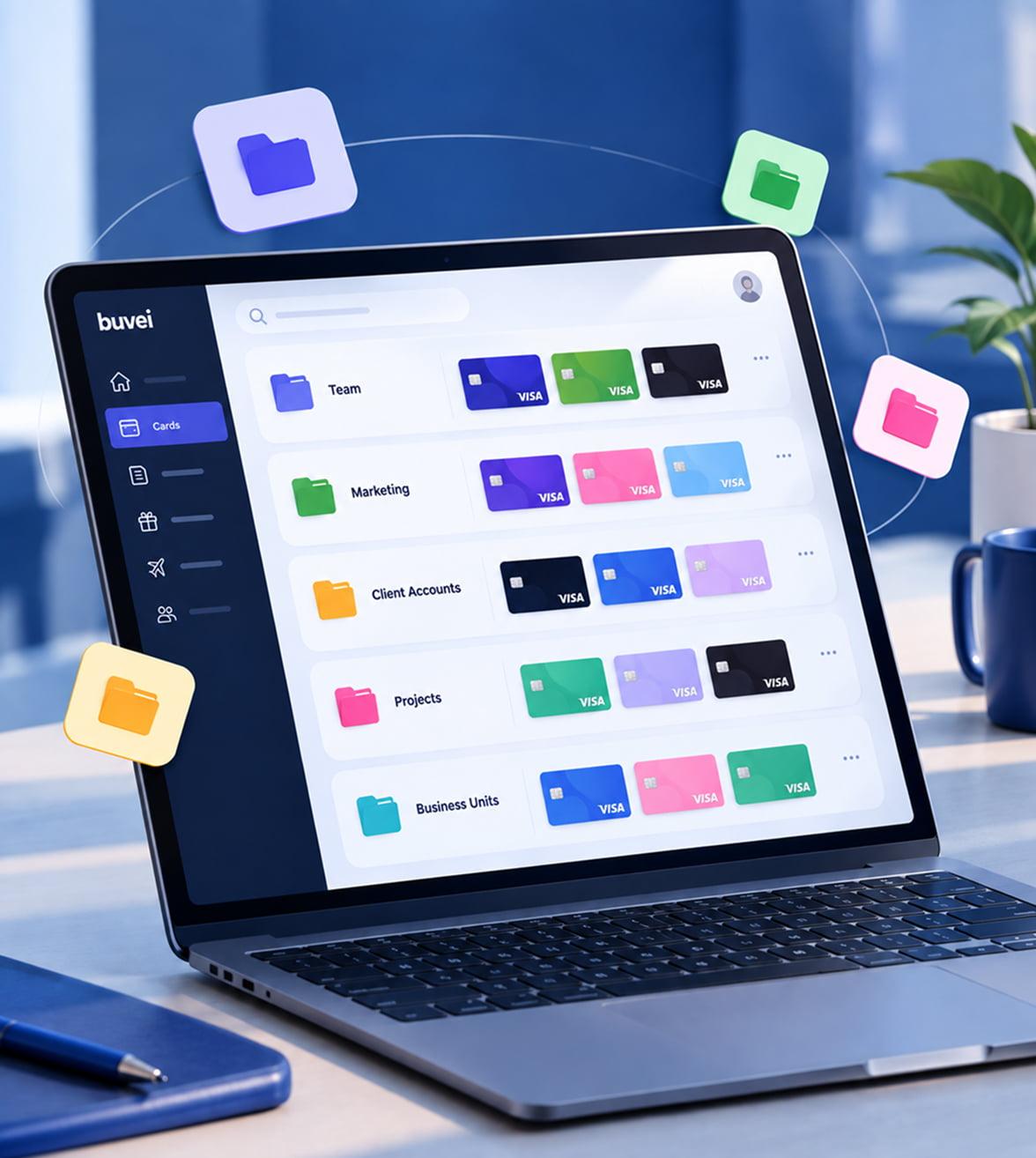 Organize cards by team or purpose